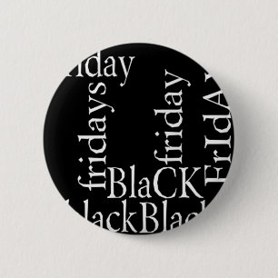 Badge Rond 5 Cm Noir Vendredi