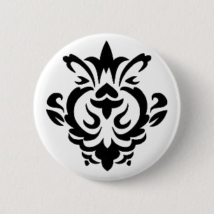 Badge Rond 5 Cm Noirs baroques choisissent (le bouton)