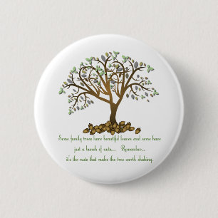 Badge Rond 5 Cm Noix d'arbre familial