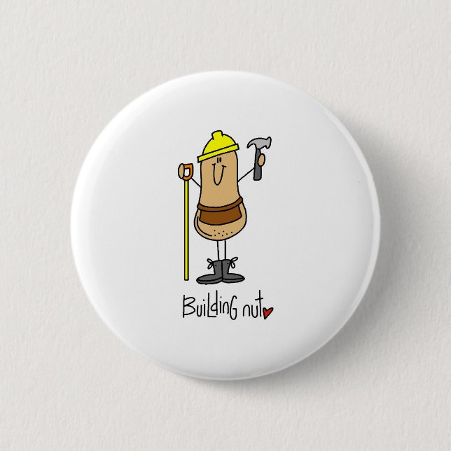 Badge Rond 5 Cm Noix de construction (Devant)