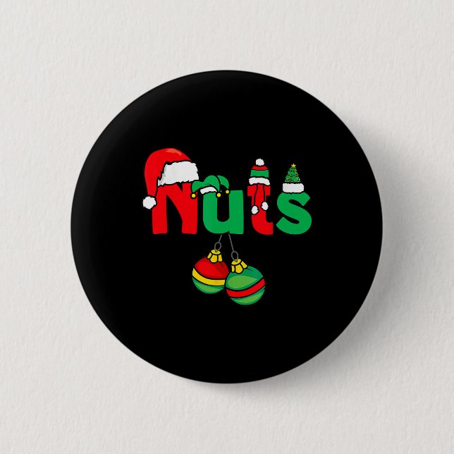 Badge Rond 5 Cm Noix de poitrine Couples correspondants Châtaignes (Devant)