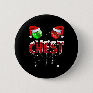 Badge Rond 5 Cm Noix de poitrine Jeu de Noël Couple châtaignes 1