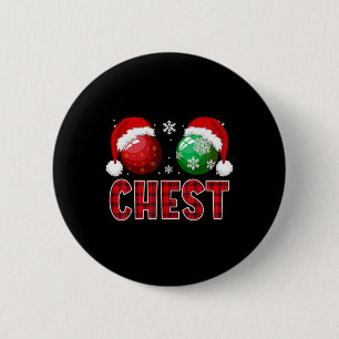 Badge Rond 5 Cm Noix de poitrine Noël Amusants Couple de marrons