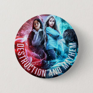 Badge Rond 5 Cm Noix et cece