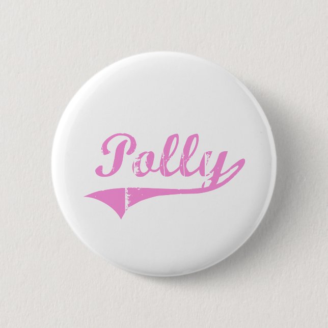 Badge Rond 5 Cm Nom classique de style de Polly (Devant)