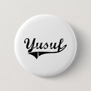 Badge Rond 5 Cm Nom classique de style de Yusuf