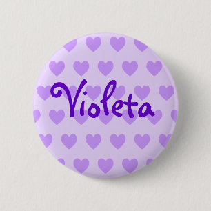 Badge Rond 5 Cm Nom dans Purple