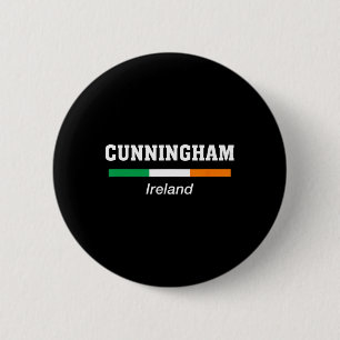 Badge Rond 5 Cm Nom de famille irlandais Cunningham Saint-Patrick