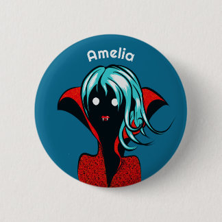Badge Rond 5 Cm Nom de fille vampire goth mignonne