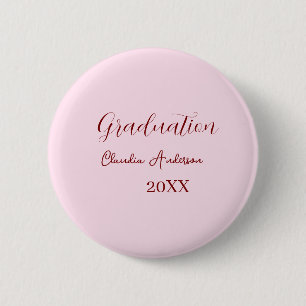 Badge Rond 5 Cm nom de remise des diplômes promotion 20XX mauve ca