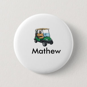 Badge Rond 5 Cm Nom de voiture de golf verte cadeaux de sport pour