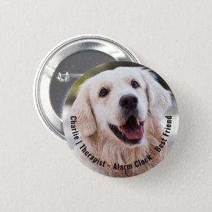 Badge Rond 5 Cm Nom du chien sentimental mignon Cheeky Photo Citat