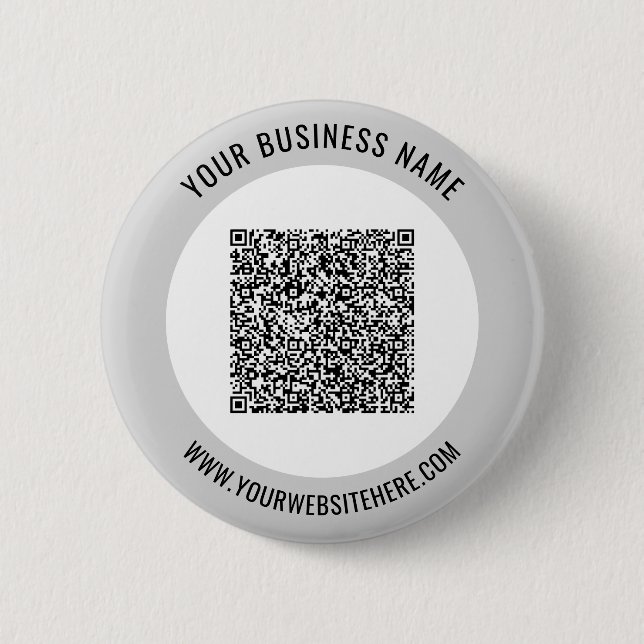 Badge Rond 5 Cm Nom du code QR Site Web Bouton Entreprise Promotio (Devant)