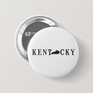 Badge Rond 5 Cm Nom du Kentucky avec lettre en forme d'état