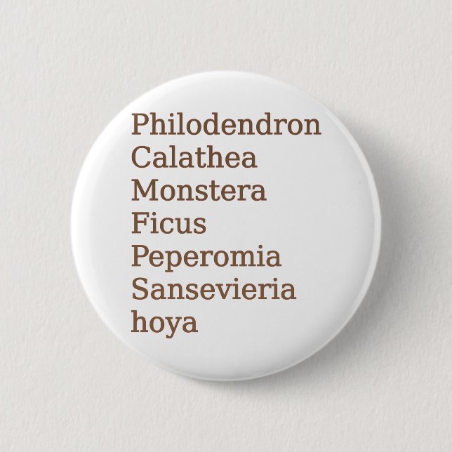 Badge Rond 5 Cm Nom du plante (Devant)