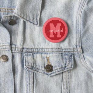 Badge Rond 5 Cm Nom et monogramme personnalisés