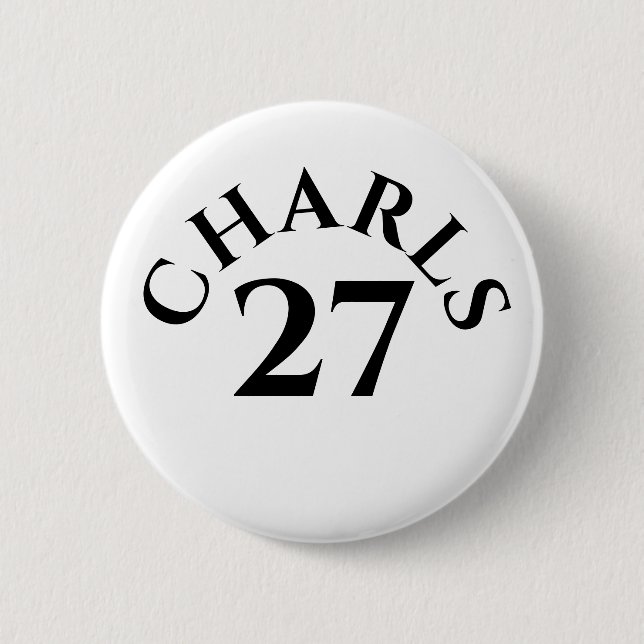 Badge Rond 5 Cm Nom et numéro personnalisés (Devant)