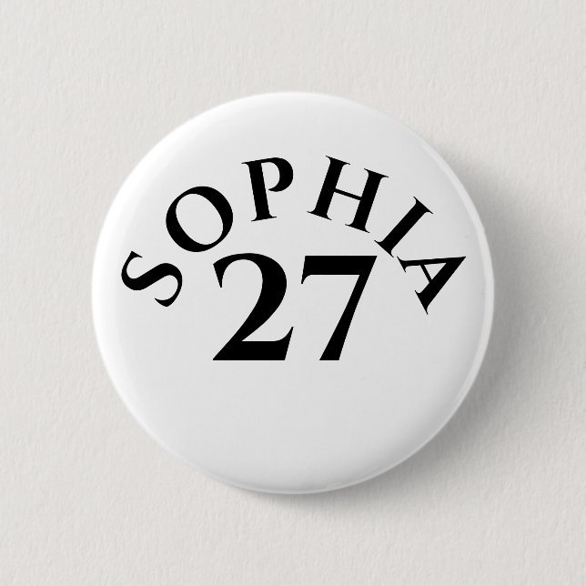 Badge Rond 5 Cm Nom et numéro personnalisés (Devant)