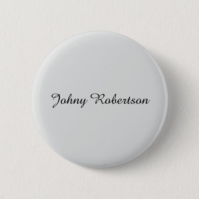 Badge Rond 5 Cm Nom manuscrit élégant professionnel moderne (Devant)