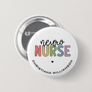 Badge Rond 5 Cm Nom personnalisé Neuro Nurse Neuroscience Infirmiè