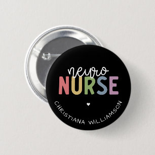Badge Rond 5 Cm Nom personnalisé Neuro Nurse Neuroscience Infirmiè