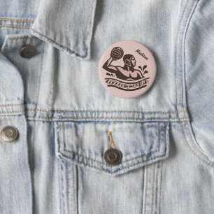 Badge Rond 5 Cm Nom personnalisé Water Polo