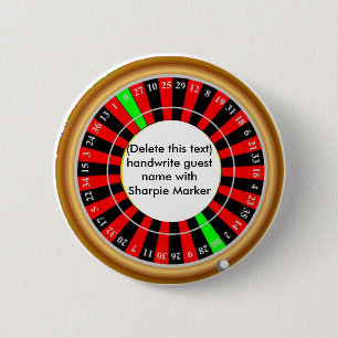 Badge Rond 5 Cm Nom Pin Roulette Faveurs pour la fête de nuit CASI