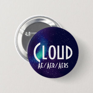 Badge Rond 5 Cm Nom ___ + Pronounounours Galaxie personnalisable