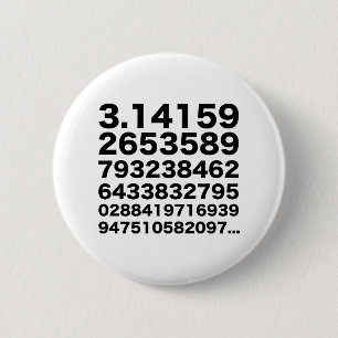 Badge Rond 5 Cm Nombre de pi