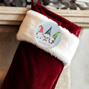 Badge Rond 5 Cm Noms de lutins de Noël nordiques