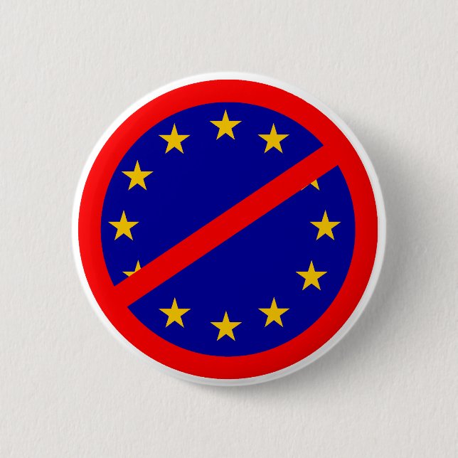 Badge Rond 5 Cm Non à l'UE (Devant)