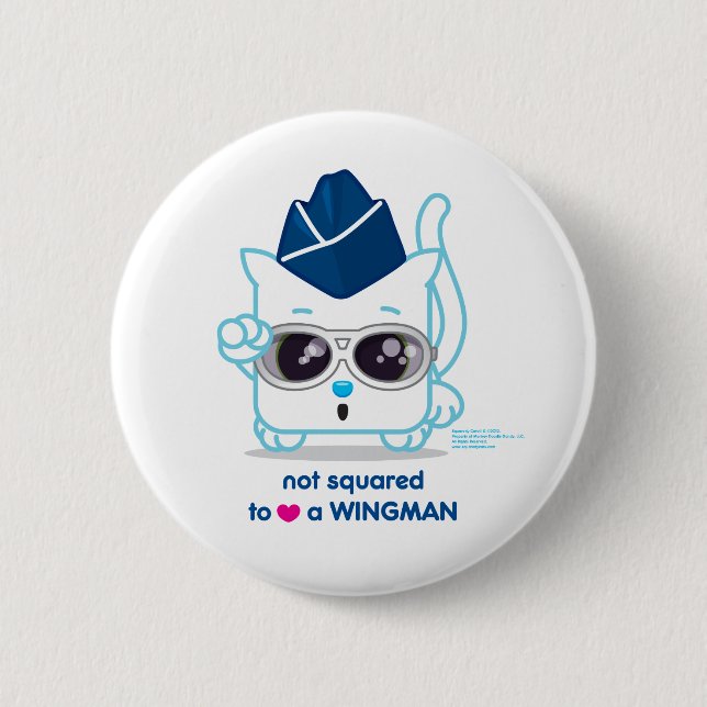Badge Rond 5 Cm Non carré POUR AIMER un Wingman (Devant)