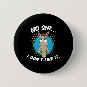 Badge Rond 5 Cm Non Monsieur Je N'Aime Pas Ça M. Horse