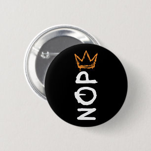 Badge Rond 5 Cm Non pas de rois Amérique Démocratie Anti-Trump I