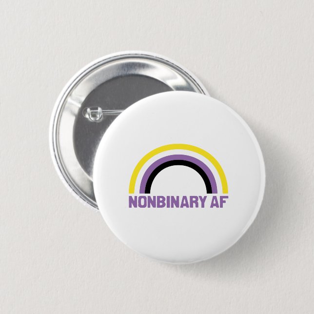 Badge Rond 5 Cm Nonbinaire AF (Devant & derrière)