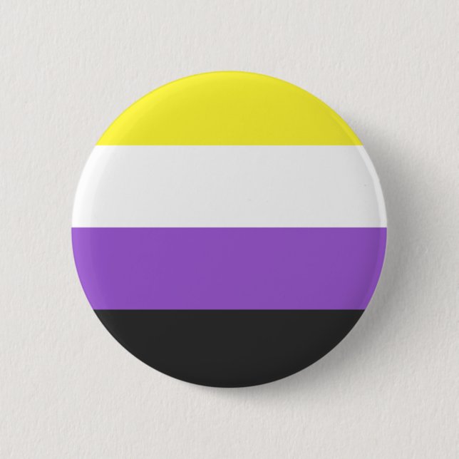 Badge Rond 5 Cm NonBinary Flag (Devant)