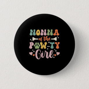 Badge Rond 5 Cm Nonna De La Petite Fille Chien Grandma Famille Mat