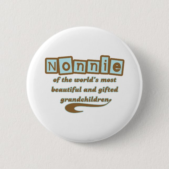 Badge Rond 5 Cm Nonnie des petits-enfants doués (Devant)