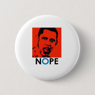 BADGE ROND 5 CM NOPE / ANTI-OBAMA