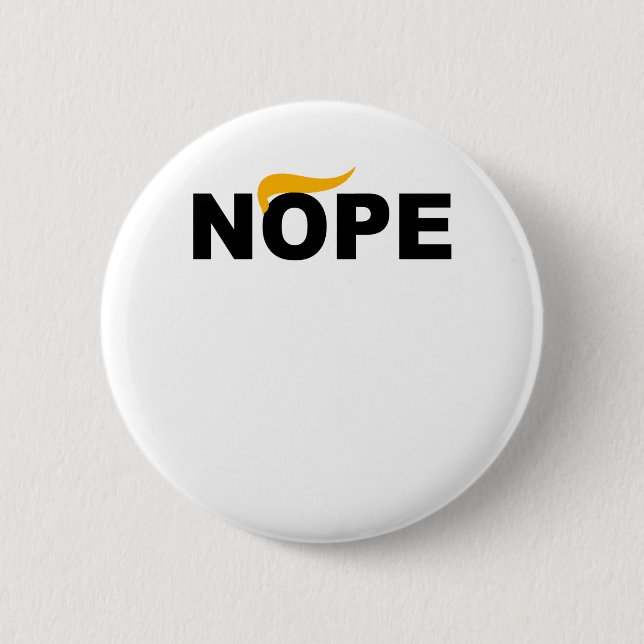 BADGE ROND 5 CM NOPE ANTI-TRUMP (Devant)
