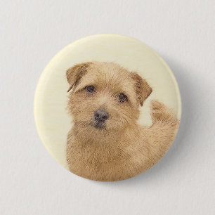 Badge Rond 5 Cm Norfolk Terrier Peinture - Art Chien original