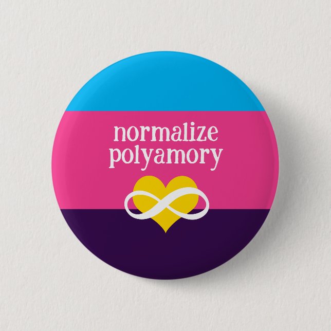 Badge Rond 5 Cm normaliser polyamory (Devant)