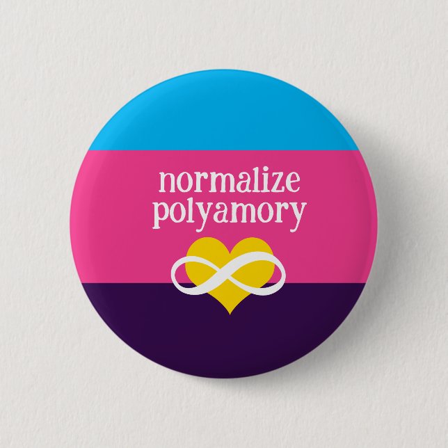Badge Rond 5 Cm normaliser polyamory (Devant)