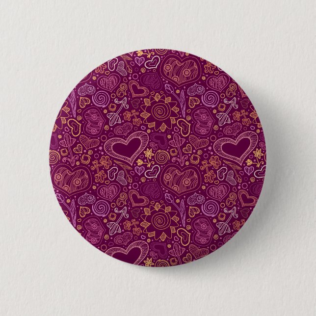 Badge Rond 5 Cm Norme de coeurs, bouton rond de pouce de 2 ¼ (Devant)