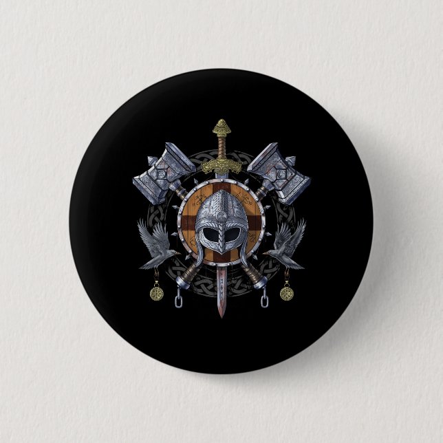 Badge Rond 5 Cm Norse Viking Armory (Devant)