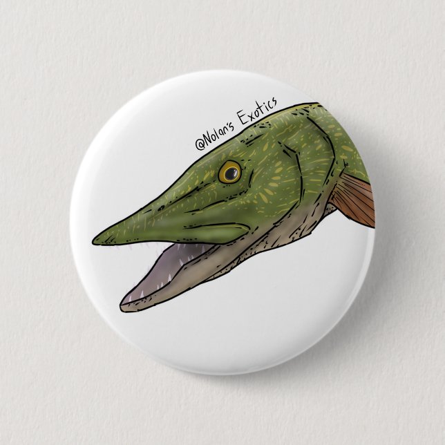 Badge Rond 5 Cm Northern Pike pin (Devant)