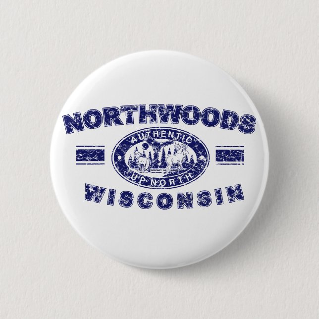 Badge Rond 5 Cm Northwoods-Distressed-[Conv (Devant)