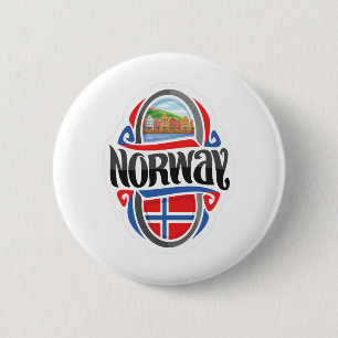 Badge Rond 5 Cm Norvège