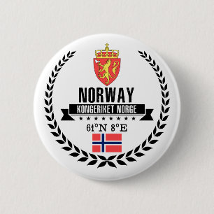 Badge Rond 5 Cm Norvège