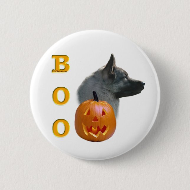 Badge Rond 5 Cm Norvégien Elkhound Boo (Devant)